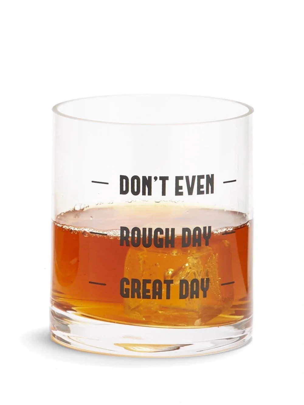 Two's Company Don’t Ask Double Old Fashion Glass